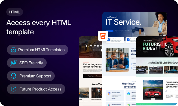Bundle of premium HTML templates for every web project